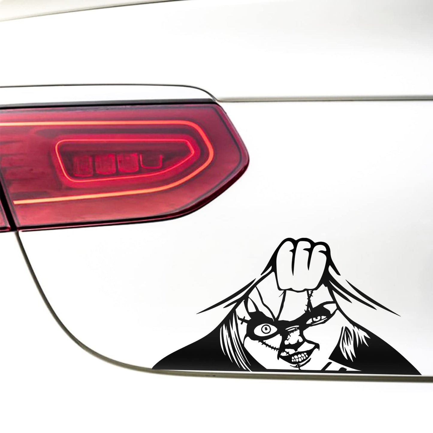 Chucky peeking decal