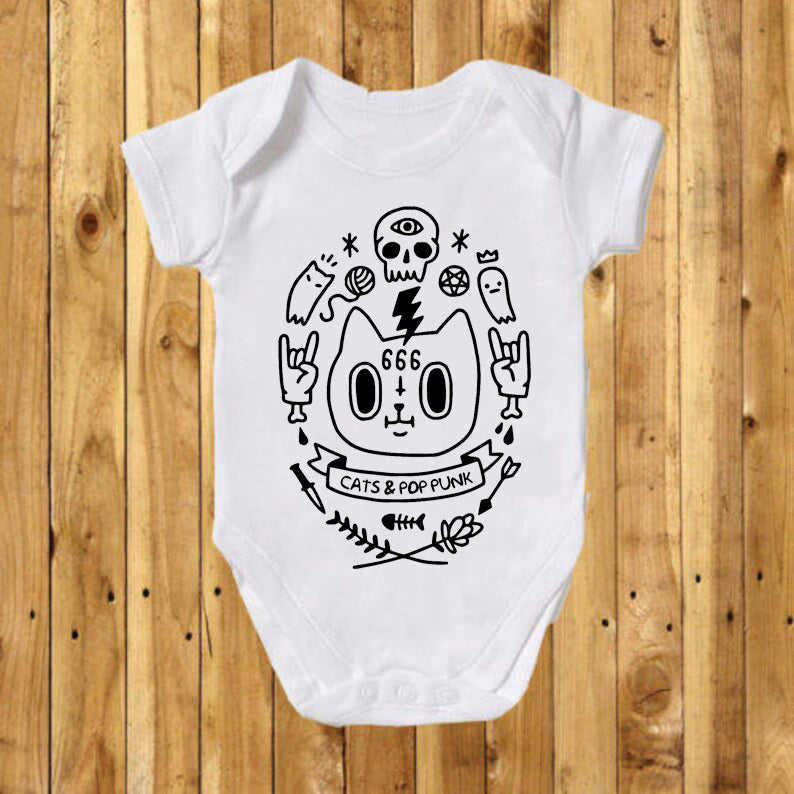 Cats pop punk vest