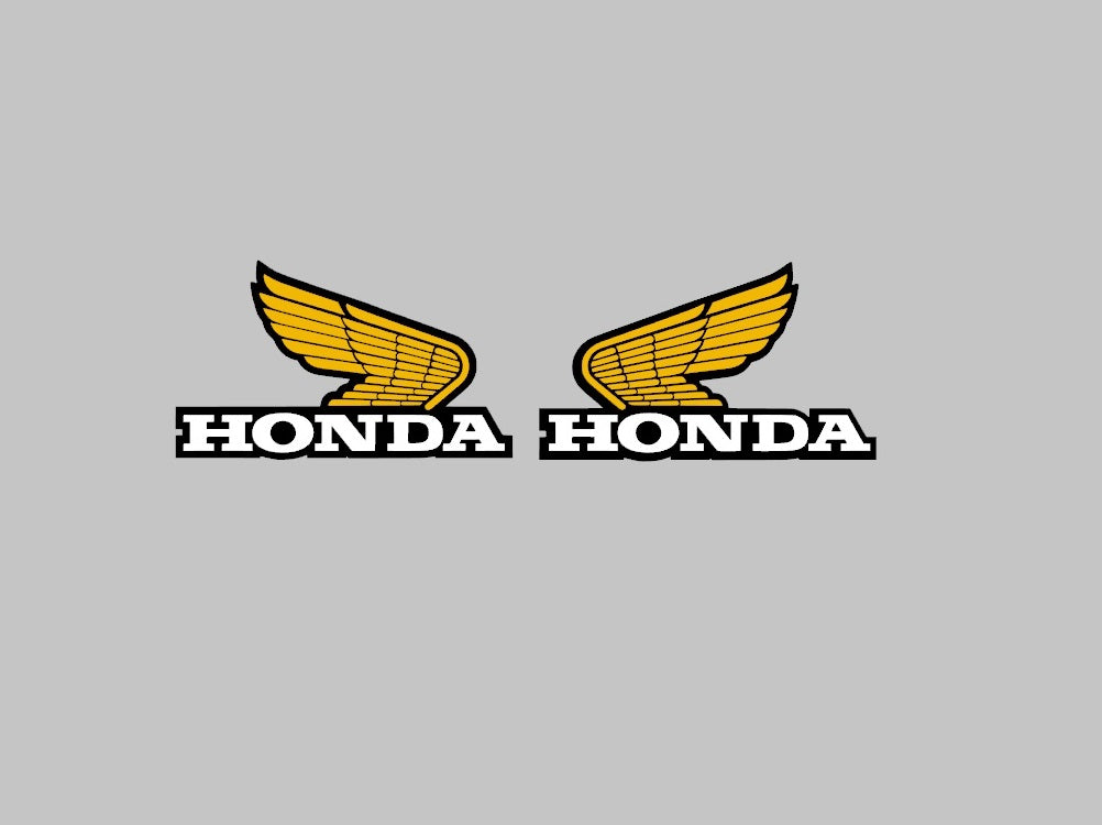 Honda wing decals x2 , triple colour