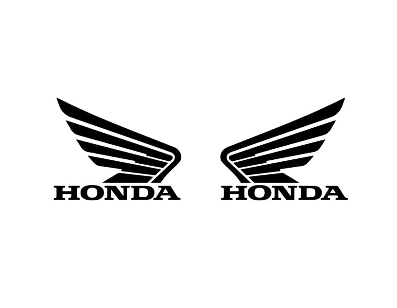 Honda wing decal x2 single colour