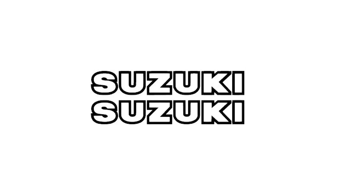 Suzuki outline decal x2
