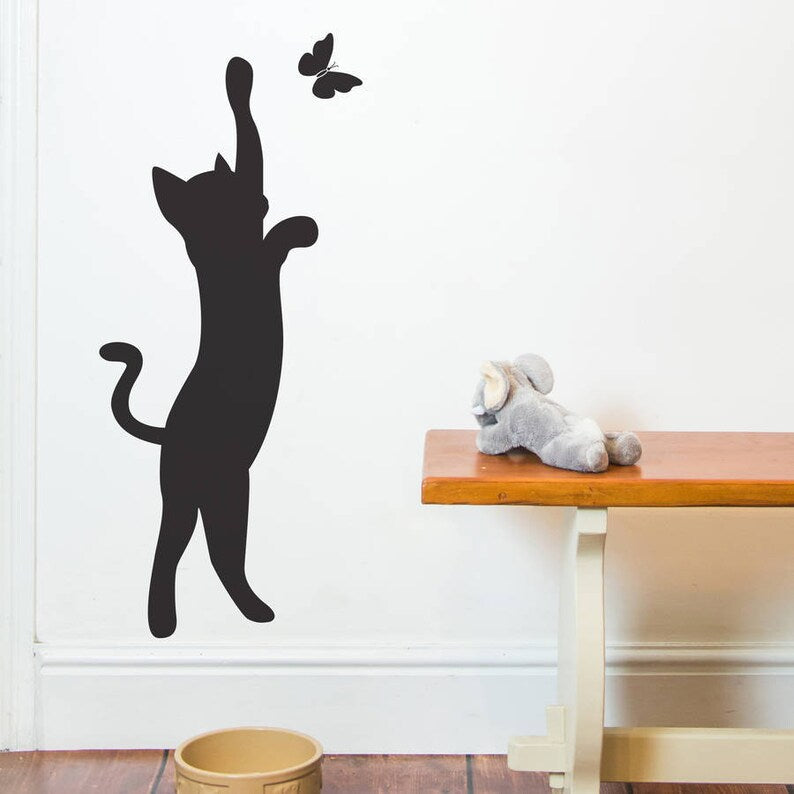Cat Butterfly wall art type 2 decal