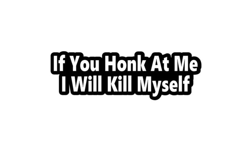 if you honk at me, funny decal