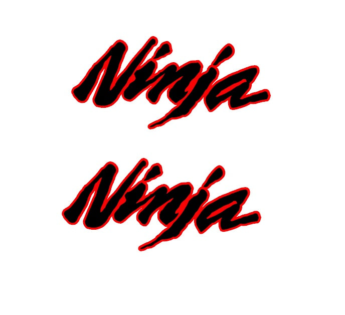 x2 Ninja decals ,double colour