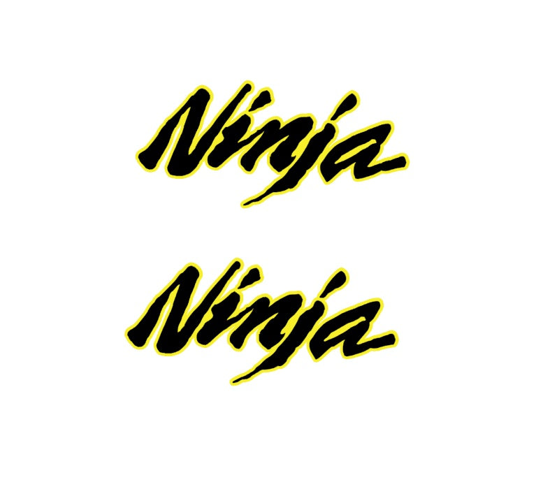x2 Ninja decals ,double colour