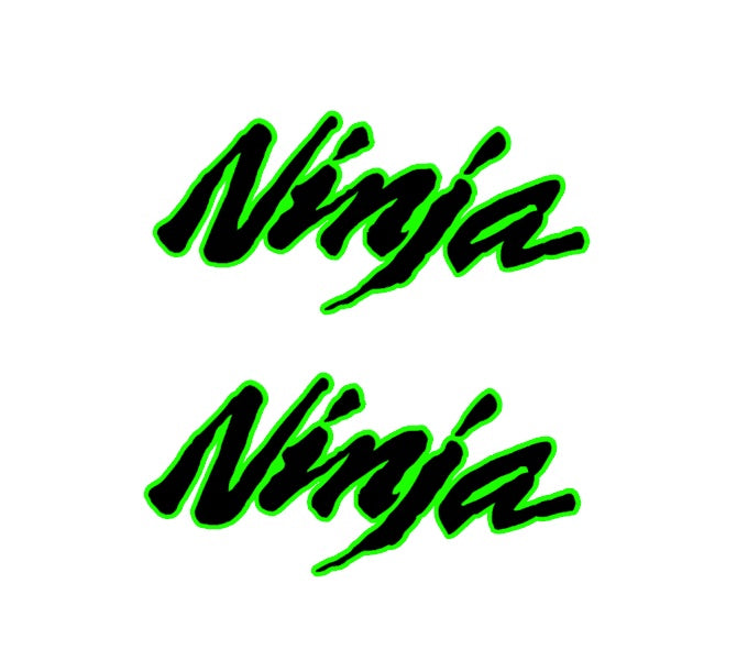 x2 Ninja decals ,double colour