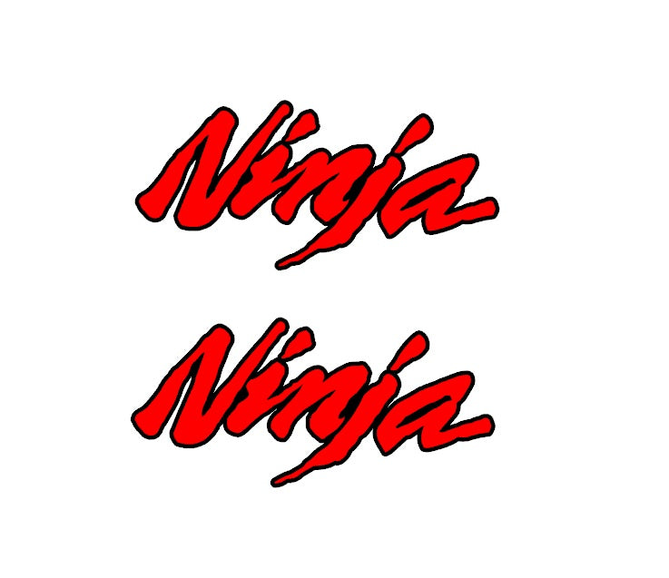 x2 Ninja decals ,double colour type 2