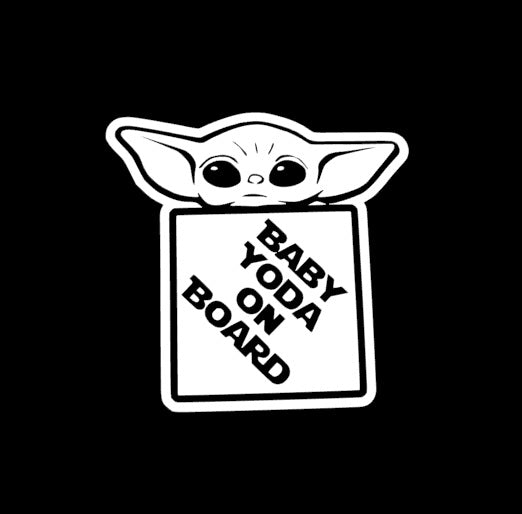 Yoda On Board decal